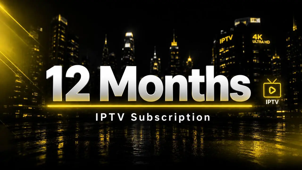 12 Monate IPTV-Abonnement — 59,99 €/yr (4,99 €/Monat), 24.000+ Sender, 4K Ultra HD